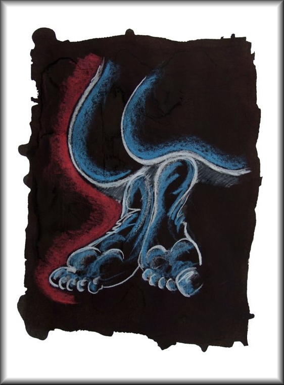 color pencil and ink wash