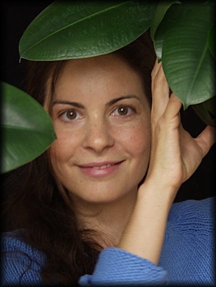 Susnna with charlie the rubber plant